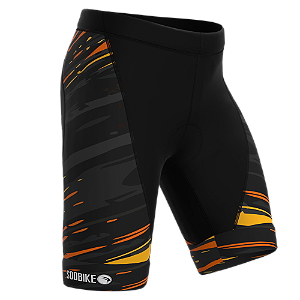 BERMUDA CICLISMO INFANTIL SÓDBIKE, PROTEÇÃO SOLAR 30, FORRO GEL E ESPUMA MISTO, FLUOR