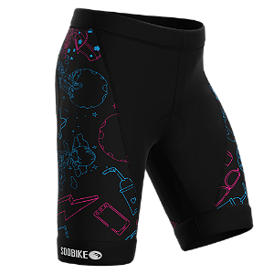 BERMUDA CICLISMO INFANTIL SÓDBIKE, PROTEÇÃO SOLAR 30, FORRO GEL E ESPUMA MISTO, TEEN