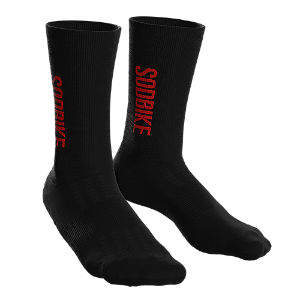 Meia Sódbike - Preta e Vermelha