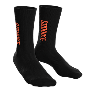 Meia Sódbike - Preta e Laranja