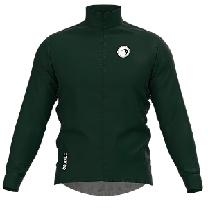 CORTA VENTO CICLISMO MASCULINO SÓDBIKE, 3 BOLSOS, ZIPER FULL, VERDE BANDEIRA