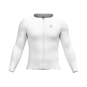 Camisa Ciclismo Confort Plus Branca Manga Longa