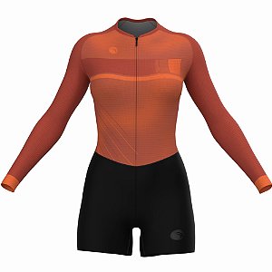 MACAQUINHO CICLISMO BASIC FEMININO SÓDBIKE, MANGA LONGA, FORRO GEL E ESPUMA MISTO