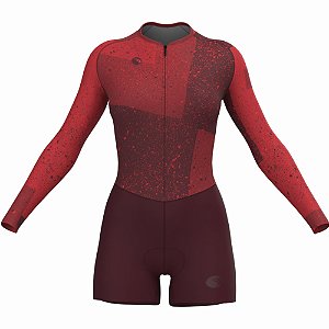 MACAQUINHO CICLISMO SOFT FEMININO SÓDBIKE, MANGA LONGA, FORRO GEL E ESPUMA MISTO
