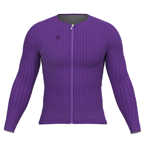 CAMISA CICLISMO UNISSEX MAX SÓDBIKE, ZIPER FULL, MANGA LONGA, CORTE LASER, ROXA