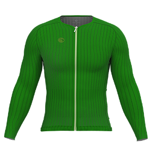 CAMISA CICLISMO UNISSEX MAX SÓDBIKE, ZIPER FULL, MANGA LONGA, CORTE LASER, VERDE