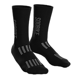 Meia Sódbike - Preta e Cinza