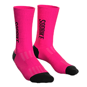 Meia Sódbike - Pink e Preta