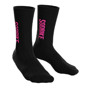 Meia Sódbike - Preta e Pink