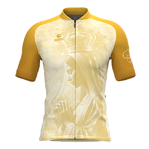 CAMISA CICLISMO MASCULINA SÓDBIKE, PROTEÇÃO SOLAR 20, ZIPER FULL, NOSSA SENHORA