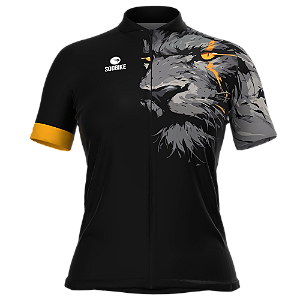 CAMISA CICLISMO FEMININA SÓDBIKE, PROTEÇÃO SOLAR 20, ZIPER FULL, LEÃO