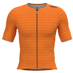Camisa Ciclismo Elite On, Ziper full, Laranja Fluor