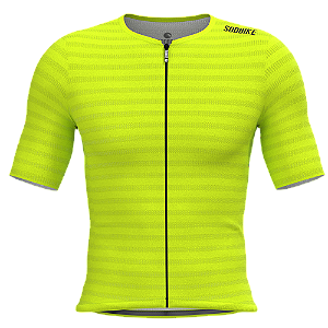 Camisa Ciclismo Elite On, Ziper full, Amarelo Fluor