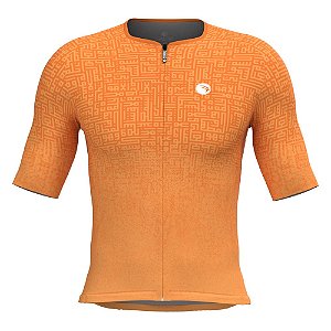 CAMISA ELITE CRONOS SÓDBIKE, PROTEÇÃO SOLAR 50, ZIPER FULL, Laranja