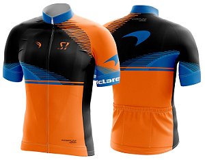 CAMISA CICLISMO MACLAREN MASCULINA SÓDBIKE, PROTEÇÃO SOLAR 20, ZIPER FULL