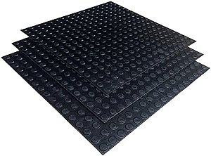Piso Borracha Moeda Pastilha 50X50 Ecobor