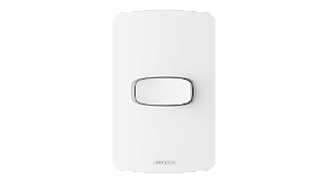 Conjunto Alumbra com placa 4X2 Branca 1 tecla simples Horiz. 10A Gracia Maxx