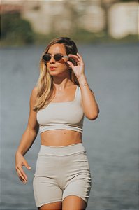 BERMUDA START C/ BOLSO POLIAMIDA CINZA