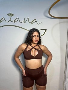 CONJUNTO CRUZADO MARROM