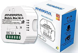 Mini Interruptor Inteligente Wifi 1 Canal Paralelo NovaDigital Alexa Google Home