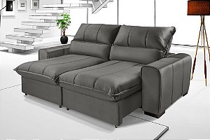 Sofá Retrátil e Reclinável Premium Dubai Com Molas Ensacadas 2,05m