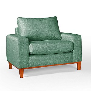 Poltrona Para Sala Istambul em Linho Verde