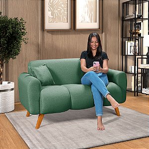 Namoradeira 2 Lugares Dallas em Linho Verde 1,45m