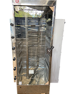Maquina Assar Frangos e Carnes Giratória RF200DP Duplo (Queimadores a gás e Carvão) - Inox 10 Grelhas