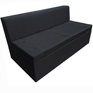 Banco Futon com encosto Preto