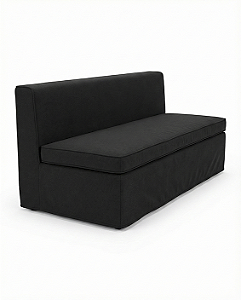 Banco Futon com encosto Preto