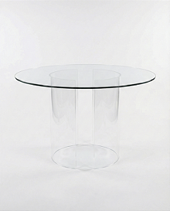 Mesa Redonda Vidro Aspen - 120cm