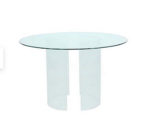 Mesa Redonda Vidro Aspen  - 120cm