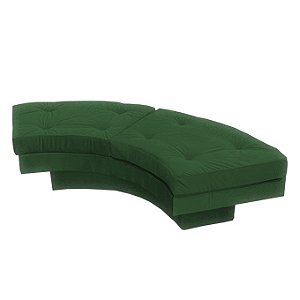 Banco Futon Curvo Verde