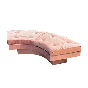 Banco Futon Curvo - Rosê