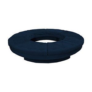 Ilha de Futons curvos - 360 - Azul Marinho