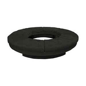 Ilha de Futons curvos - 360 - Preto