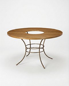 Mesa Redonda Madeira com furo - 160cm