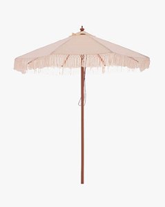 Ombrelone Off White com Franja - 200cm