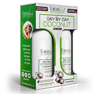 KIT SHAMPOO E BÁLSAMO DAY BY DAY COCONUT FOREVER LISS - 2X300ML