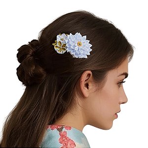 Pente para cabelo, estilo japonês - Kanzashi. Modelo Hana.