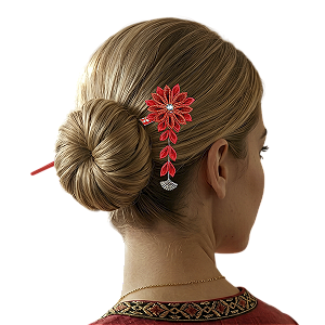 Palito japonês para cabelo - Kanzashi. Modelo Chie.