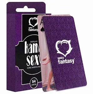 Baralho Kama Sexy Homo Masculino com 54 cartas - Sexy Fantasy