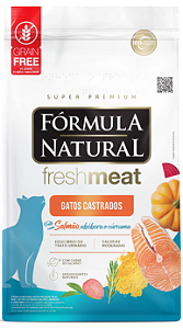 Ração Fórmula Natural Fresh Meat Gatos Castrados Salmão 7kg (14x500gr)