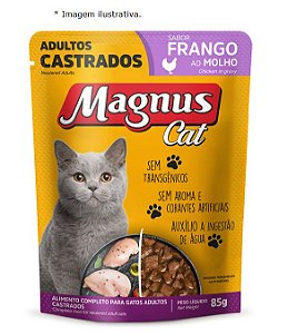 Sachê Magnus Gatos Castrados Frango ao Molho 85 g