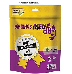 Bifinhos Meu Dog sabor Carne para cães 500gr