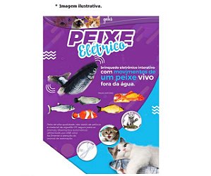 Brinquedo para Gatos Peixe Elétrico com movimento - aprox.26cm