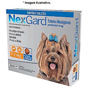 Antipulgas e Carrapatos NexGard Cães 2 à 4kg combo