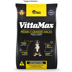 Ração Premium Especial Vittamax Cães Adultos Médio e Grande Porte Frango 15kg 