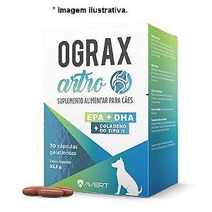 Suplemento Ograx Artro Avert para Cães - 30 Cápsulas gelatinosas