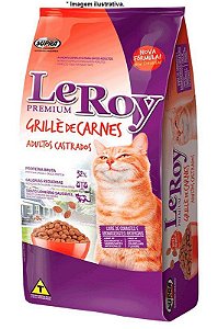 Ração LeRoy Premium Grillè de Carnes para Gatos Adultos Castrados 10,1Kg